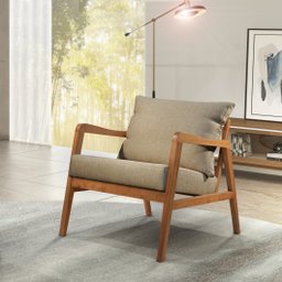 Poltrona Decorativa Madeira Maciça Bia Luxo - 8