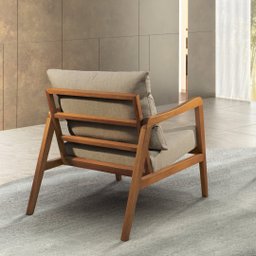 Poltrona Decorativa Madeira Maciça Bia Luxo - 9