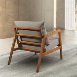 Poltrona Decorativa Madeira Maciça Bia Luxo - 9