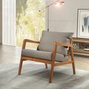 Ver imagem 7 de Poltrona Decorativa Madeira Maciça Bia Luxo Cinza