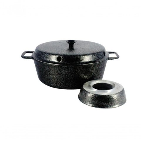 Forma para Bolo Craqueada com Cone Alumínio 22cm Preto
