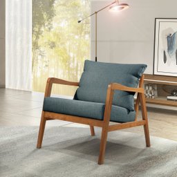 Poltrona Decorativa Madeira Maciça Bia Luxo - 8