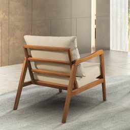 Poltrona Decorativa Madeira Maciça Bia Luxo - 9