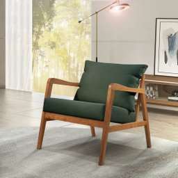 Poltrona Decorativa Madeira Maciça Bia Luxo - 8