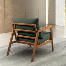 Poltrona Decorativa Madeira Maciça Bia Luxo - 9