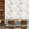 Papel Parede Marmore Dourado Cinza Autocolante Sala Cozinha - 12