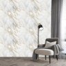 Papel Parede Marmore Dourado Cinza Autocolante Sala Cozinha - 11