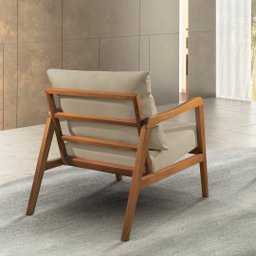 Poltrona Decorativa Madeira Maciça Bia Luxo - 9