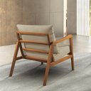 Ver mais imagens de Poltrona Decorativa Madeira Maciça Bia Luxo Branco Off White