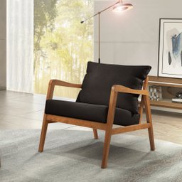 Poltrona Decorativa Madeira Maciça Bia Luxo - 8