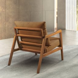 Poltrona Decorativa Madeira Maciça Bia Luxo - 9