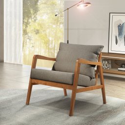 Poltrona Decorativa Madeira Maciça Bia Luxo - 8