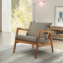 Ver imagem 7 de Poltrona Decorativa Madeira Maciça Bia Luxo Marrom Cappuccino