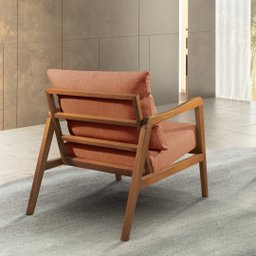 Poltrona Decorativa Madeira Maciça Bia Luxo - 9