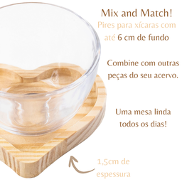 Mesa Posta Café da Manhã Kit Xícara Pires e Colher 12 Peças - 4