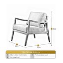 Ver imagem 3 de Poltrona Madeira Maciça Giulia Luxo