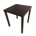 Ver imagem 2 de Mesa Tampo Ripado Quadrada 0.75x0.75m Alumínio Marrom