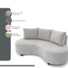 Sofa Orgânico Curvo Feijão 195cm Boucle Bege Venus Estofama - 4