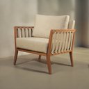 Ver imagem 1 de Poltrona Decorativa Madeira Maciça Helena