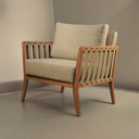 Ver mais imagens de Poltrona Decorativa Madeira Maciça Helena