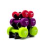 Kit 3 Halteres Sextavados Peso Academia Fitness + Suporte 12kg - 1