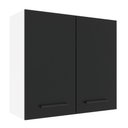 Ver imagem 1 de Armário de Cozinha Aéreo 70 cm 2 Portas Branco/Preto Agata Madesa