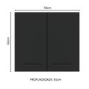 Ver imagem 3 de Armário de Cozinha Aéreo 70 cm 2 Portas Branco/Preto Agata Madesa