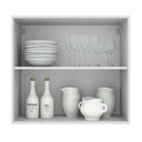 Ver imagem 4 de Armário de Cozinha Aéreo 70 cm 2 Portas Branco/Preto Agata Madesa