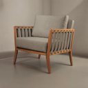 Ver mais imagens de Poltrona Decorativa Madeira Maciça Helena