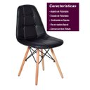 Ver imagem 7 de Kit 6 Cadeiras Eiffel Botone Preto Couro Pu Cozinha Sala de Estar Jantar Mesa de Jantar Área de Laze