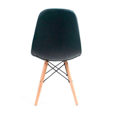 Kit 6 Cadeiras Eiffel Botone Preto Couro Pu Cozinha Sala de Estar Jantar Mesa de Jantar Área de Laze