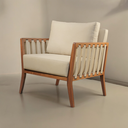 Ver mais imagens de Poltrona Decorativa Madeira Maciça Helena