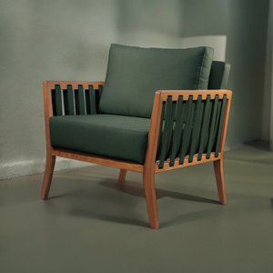 Poltrona Decorativa Madeira Maciça Helena