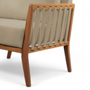 Ver imagem 5 de Poltrona Decorativa Madeira Maciça Helena Branco Corino Off White