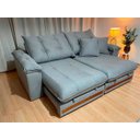 Ver imagem 2 de Sofá Retrátil Reclinável 2,50 M Linho Cinza A230 Gael