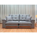 Ver imagem 5 de Sofá Retrátil Reclinável 2,50 M Linho Cinza A230 Gael