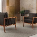 Ver imagem 4 de Poltrona Decorativa Madeira Maciça Helena