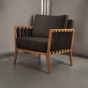 Ver mais imagens de Poltrona Decorativa Madeira Maciça Helena