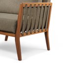 Ver imagem 5 de Poltrona Decorativa Madeira Maciça Helena Marrom Linho/Cappuccino