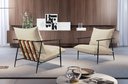 Ver imagem 7 de Poltrona Metal Industrial Agatha Luxo Bege Claro