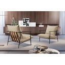 Ver imagem 7 de Poltrona Metal Industrial Agatha Luxo Bege