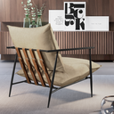 Ver imagem 6 de Poltrona Metal Industrial Agatha Luxo Bege