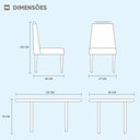 Ver imagem 5 de Conjunto Sala de Jantar Mesa Slim Pé Palito e 4 Cadeiras Veludo Safira Móveis Mundial