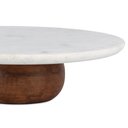 Ver imagem 3 de Centro de Mesa Decorativo em Madeira e Mármore 30cm 22088 Mart