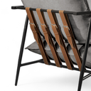 Ver imagem 4 de Poltrona Metal Industrial Agatha Luxo Cinza
