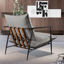 Ver imagem 6 de Poltrona Metal Industrial Agatha Luxo Cinza