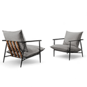 Ver imagem 2 de Poltrona Metal Industrial Agatha Luxo Cinza