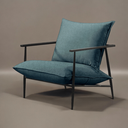 Ver imagem 5 de Poltrona Metal Industrial Agatha Luxo Azul
