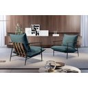 Ver imagem 7 de Poltrona Metal Industrial Agatha Luxo Azul