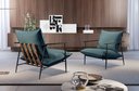 Ver imagem 7 de Poltrona Metal Industrial Agatha Luxo Azul